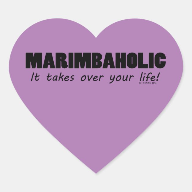 Cœur Sticker Coeur Marimbaholic (Devant)