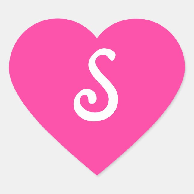 Cœur Sticker Coeur Monogramme rose Lipstick 60 (Devant)