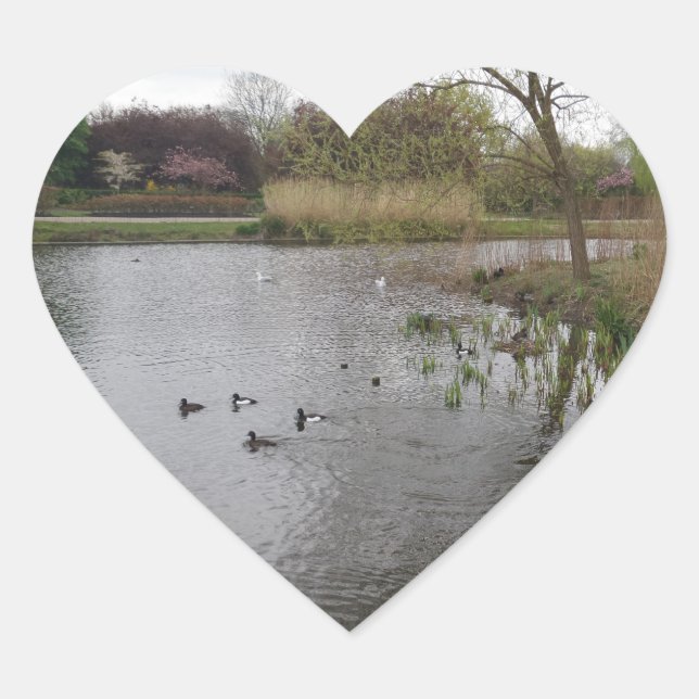 Cœur Sticker Coeur Nature Paisible (Devant)