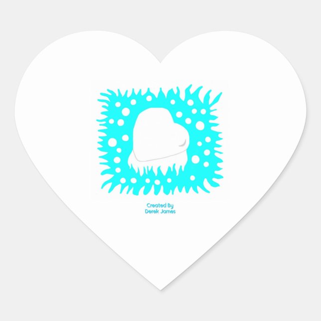 Cœur Sticker Coeur Neige hiver (Devant)