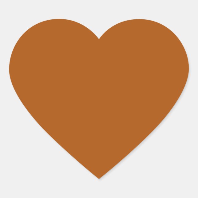 Cœur Sticker Coeur Orange Brûlé (Devant)