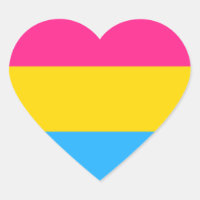 Sticker Coeur Pan Pride