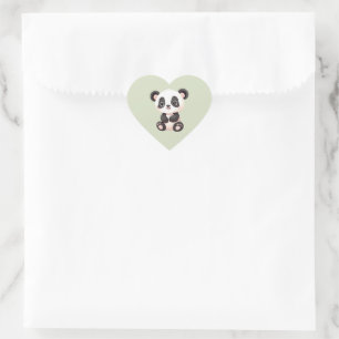 Cœur Sticker Coeur Panda Cute
