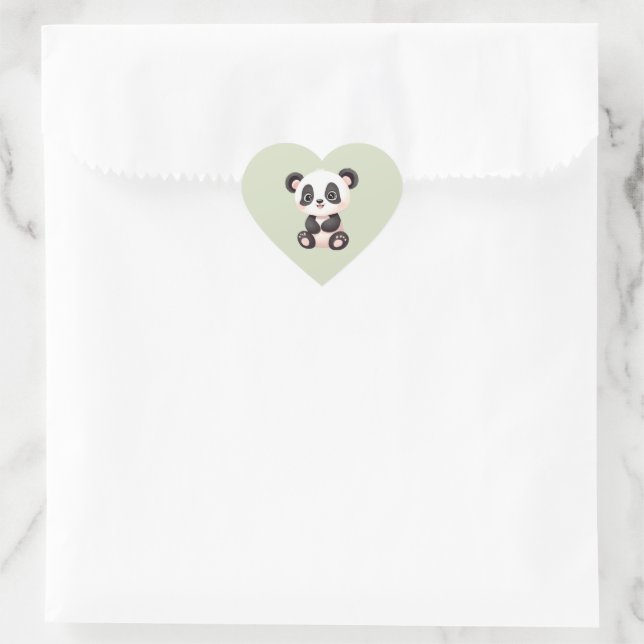 Cœur Sticker Coeur Panda Cute (Sac)