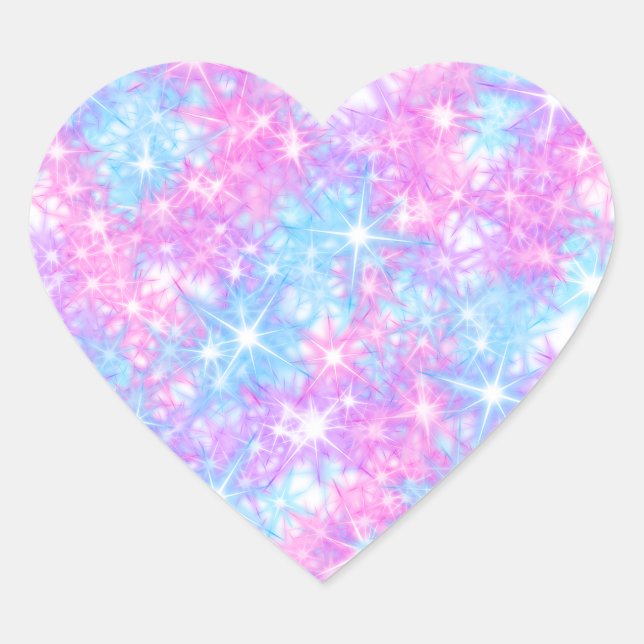 Cœur Sticker Coeur Pastel Sparkle Star (Devant)