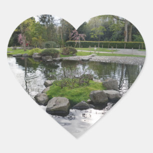 Cœur Sticker Coeur Piscine & Arbres