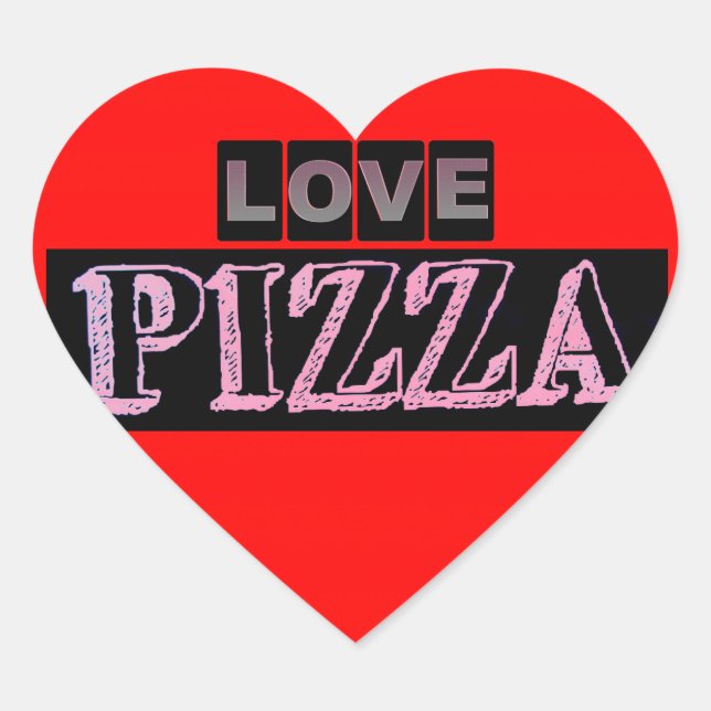 Cœur Sticker Coeur Pizza (Devant)