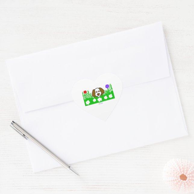 Cœur Sticker Coeur Pup N Play (Enveloppe)
