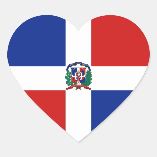 Cœur Sticker Coeur Rep. Dominicain (Devant)