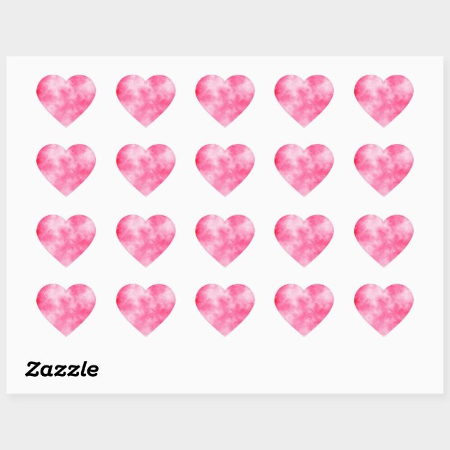 Cœur Sticker Coeur Rose (Feuille)