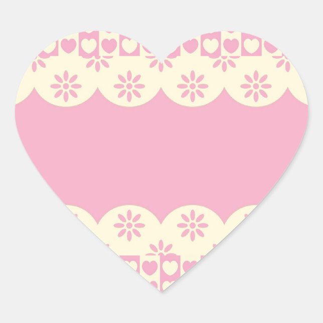 Cœur Sticker Coeur rose Eyelet (Devant)