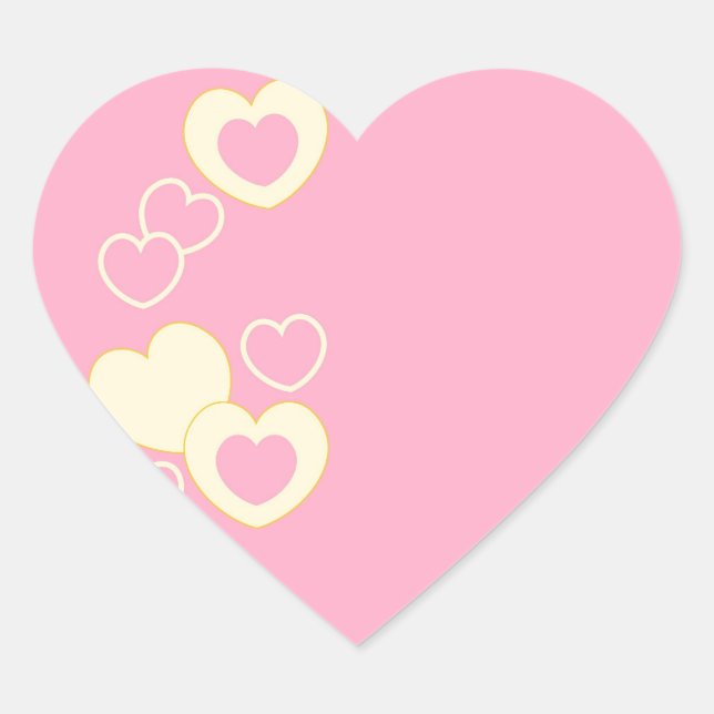 Cœur Sticker Coeur rose Eyelet Arrière - plan (Devant)