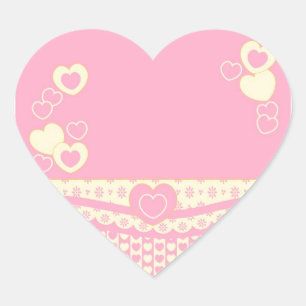 Cœur Sticker Coeur rose Eyelet Arrière - plan