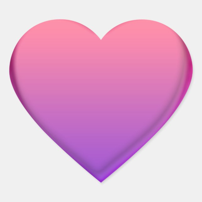 Cœur Sticker Coeur rose pourpre (Devant)