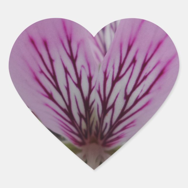 Cœur Sticker Coeur Rose/Rouge Fleur (Devant)