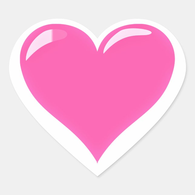 Cœur Sticker Coeur Rose Votre cadeau d'amour (Devant)