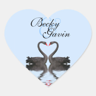 Cœur Sticker Coeur Sceau Swans romantiques