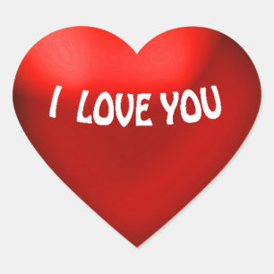 Cœur Sticker Coeur Style Balloon Rouge