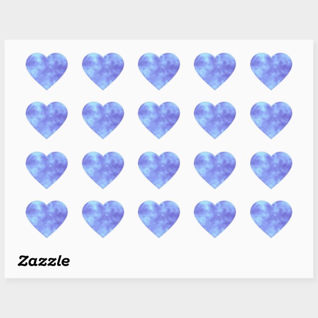 Cœur Sticker Coeur Tempête Bleue (Feuille)