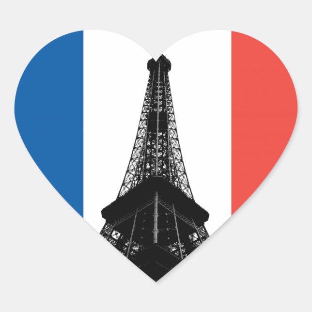 Cœur Sticker Coeur Tour Eiffel (Devant)