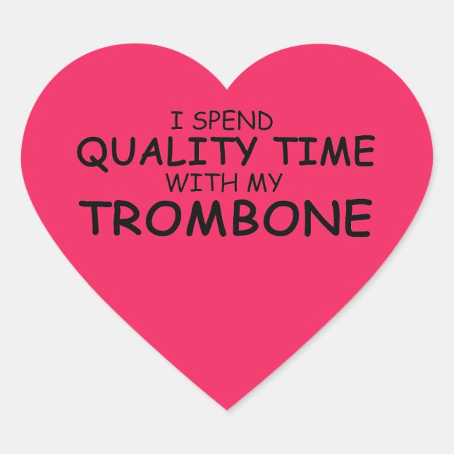 Cœur Sticker Coeur Trombone Temps Qualité (Devant)