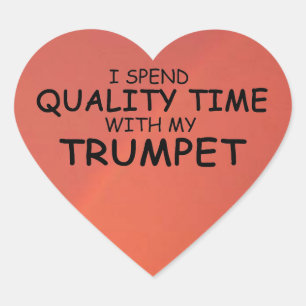 Cœur Sticker Coeur Trumpet Time de qualité