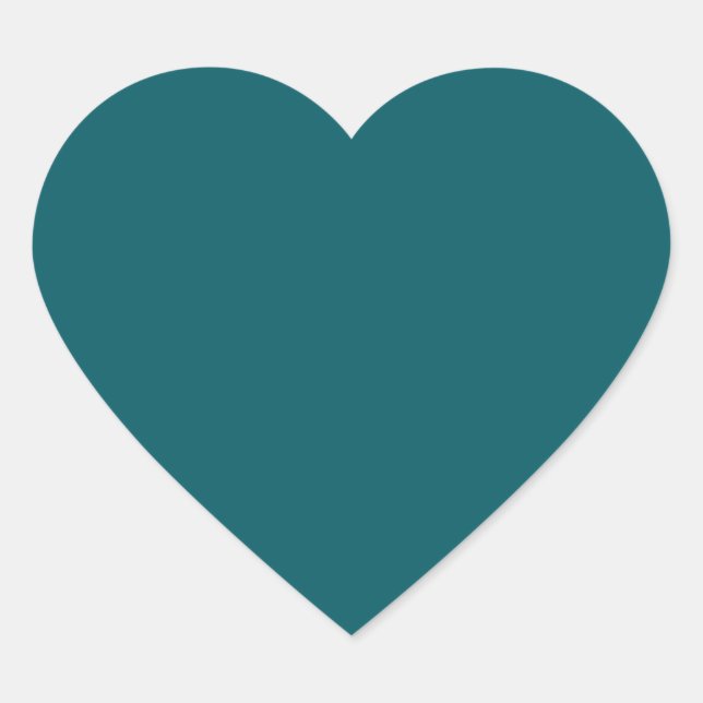 Cœur Sticker Coeur Turquoise foncé (Devant)