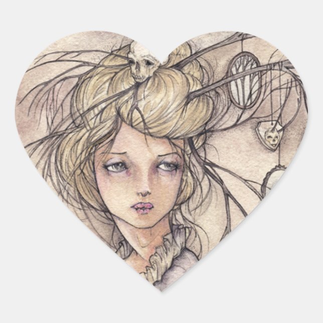 Cœur Sticker Coeur Vanitas (Devant)