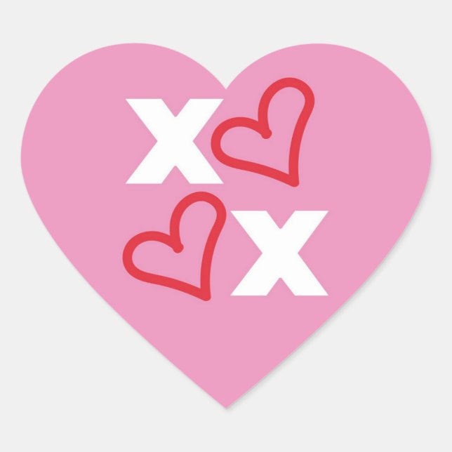 Cœur Sticker Coeur XOXO (Devant)