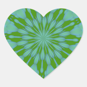 Cœur Sticker Coeur Zen Bubble Vert