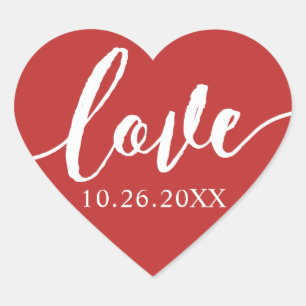 Cœur Sticker couleur rouge personnalisé Coeur Favoriser