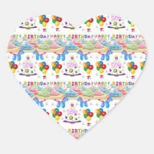 Cœur Sticker d'anniversaire