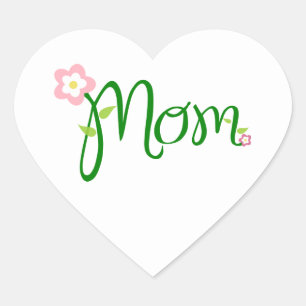 Cœur Sticker de coeur blanc maman