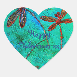 Cœur Sticker de coeur de danse dragonfly
