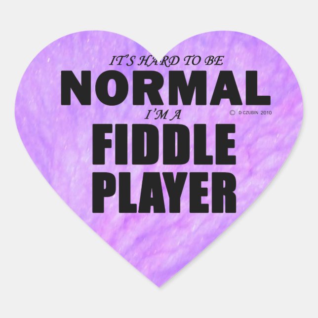 Cœur Sticker de coeur du joueur de Fiddle normal (Devant)