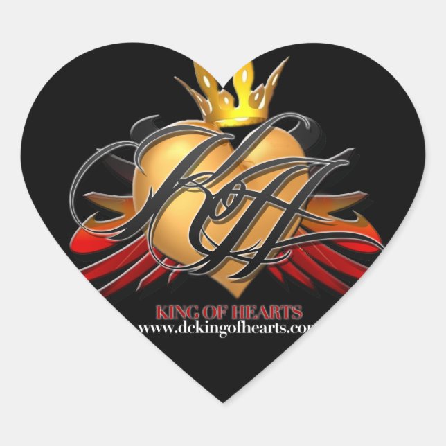Cœur Sticker de coeur du roi des coeurs (Devant)