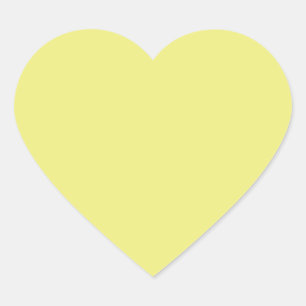 Cœur Sticker de coeur jaune pastel clair