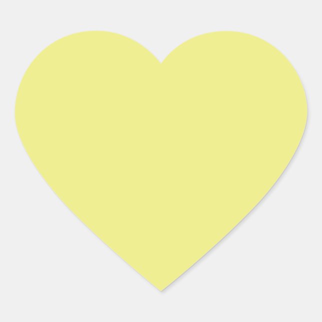 Cœur Sticker de coeur jaune pastel clair (Devant)