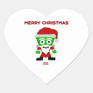 Cœur Sticker de coeur père Noël FrankenCheese