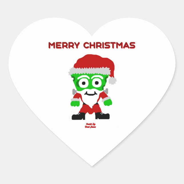 Cœur Sticker de coeur père Noël FrankenCheese (Devant)