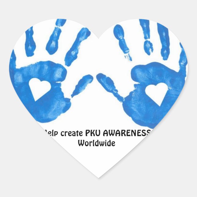 Cœur Sticker de coeur PKU (Devant)