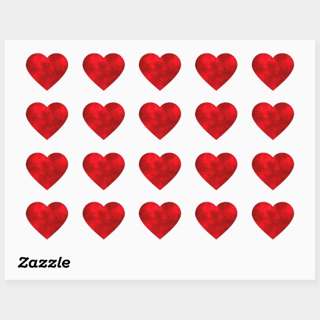 Cœur Sticker de coeur rouge (Feuille)