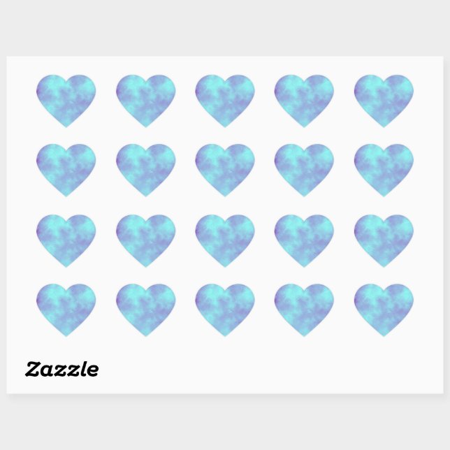 Cœur Sticker de coeur violet tempête (Feuille)