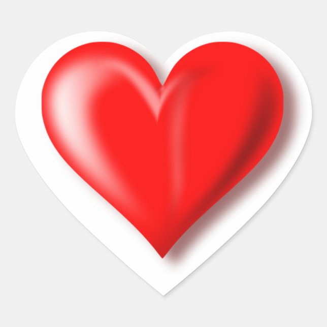 Cœur Sticker de conception coeur rouge (Devant)