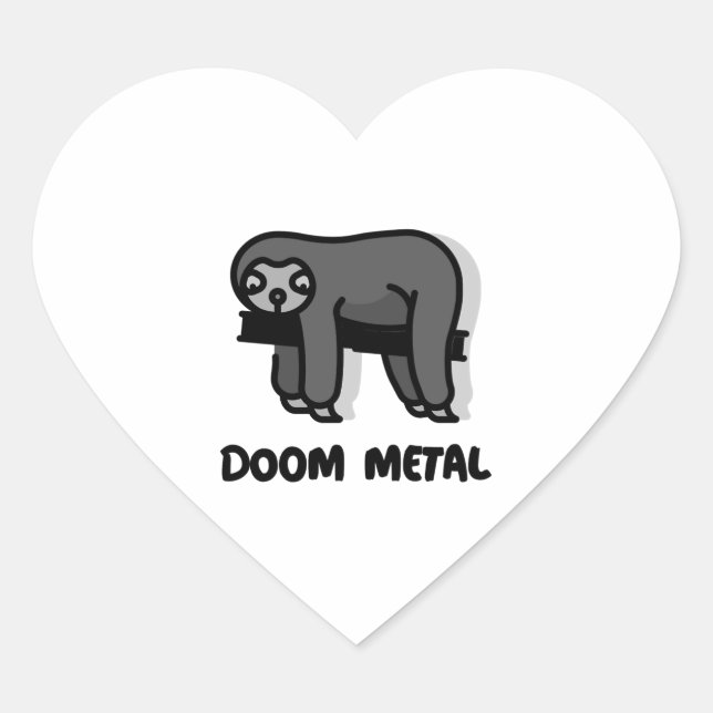 Cœur Sticker de fentes en métal Doom (Devant)