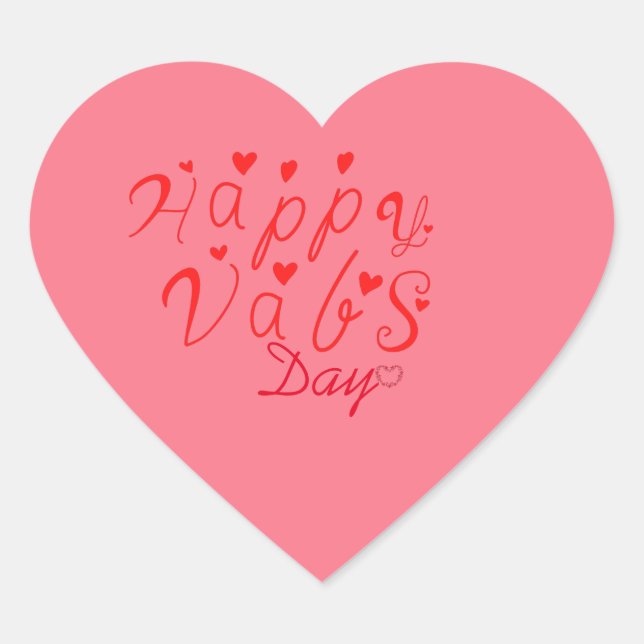 Cœur Sticker de jour de Cute Happy Val (Devant)