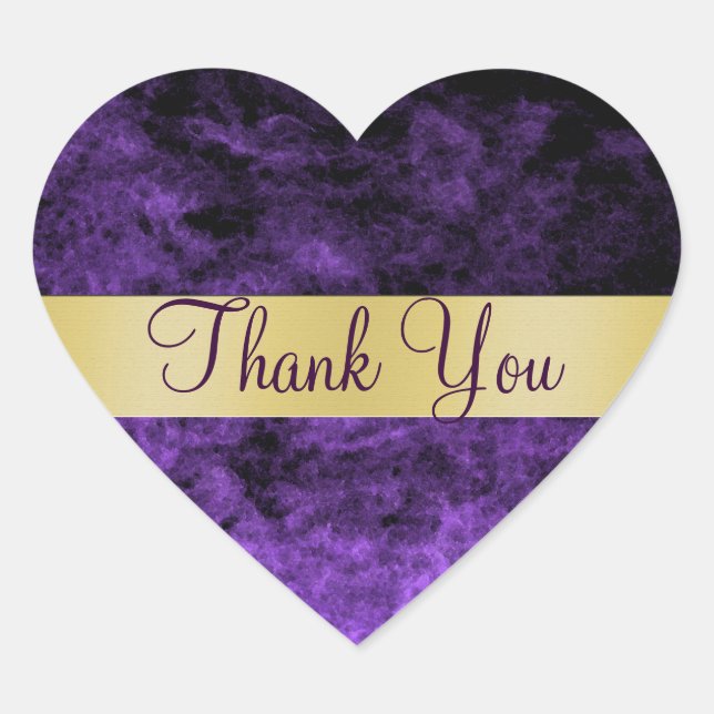 Cœur Sticker de Merci à brumes violettes (Devant)