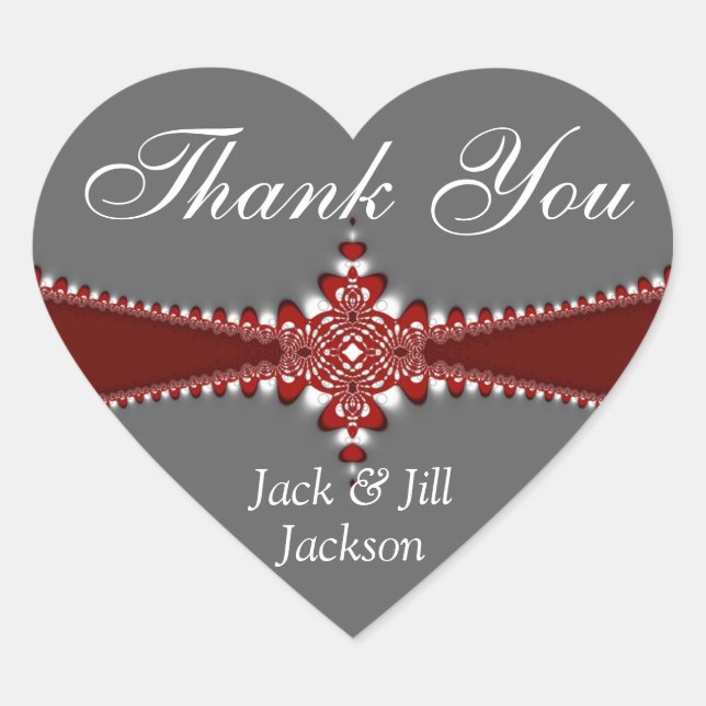 Cœur Sticker de Merci de coeur d'amour (Devant)