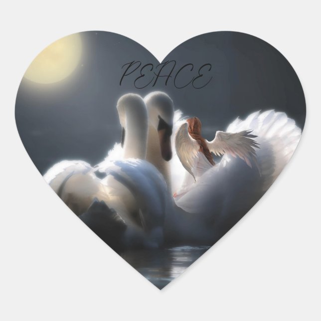 CŒUR STICKER DE PAIX (Devant)