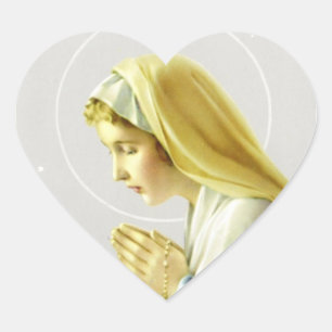 Cœur Sticker de prière Vierge Marie